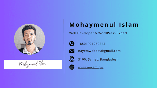 WordPress Freelancer - Mohaymenul Islam